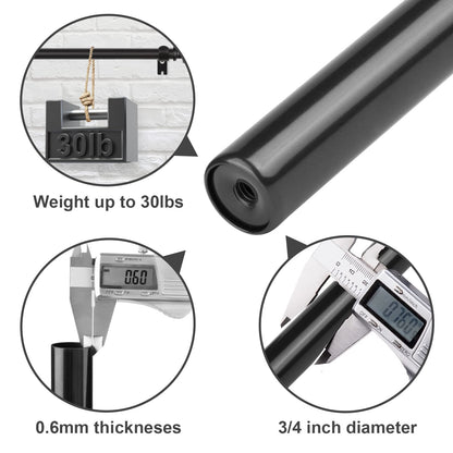 SZXIMU Curtain Pole for Windows 182-365 cm (72 to 144 Inches), Extendable Curtain Rod for Eyelet Curtains Drapery Rod with Netted Texture