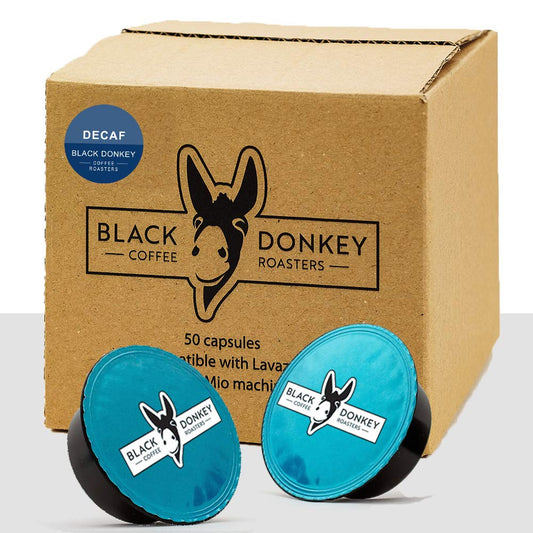 Black Donkey - 50 Capsules Compatible with Lavazza? A Modo Mio?* Machines | DECAF