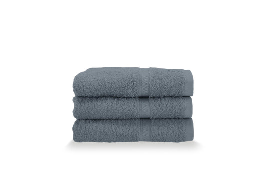 Gabel Guest Towels, Pure Cotton Hydrophilic Sponge, 40 x 60 cm, Metal, Set of 3