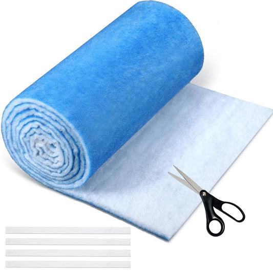Acidea Air Filter Roll, 12" x 140" Cut to Fit Air Conditioner Filters, MERV 8 Triple Vent Filters Kit for Home Floor, Grilles, Ceiling, HVAC Furnace