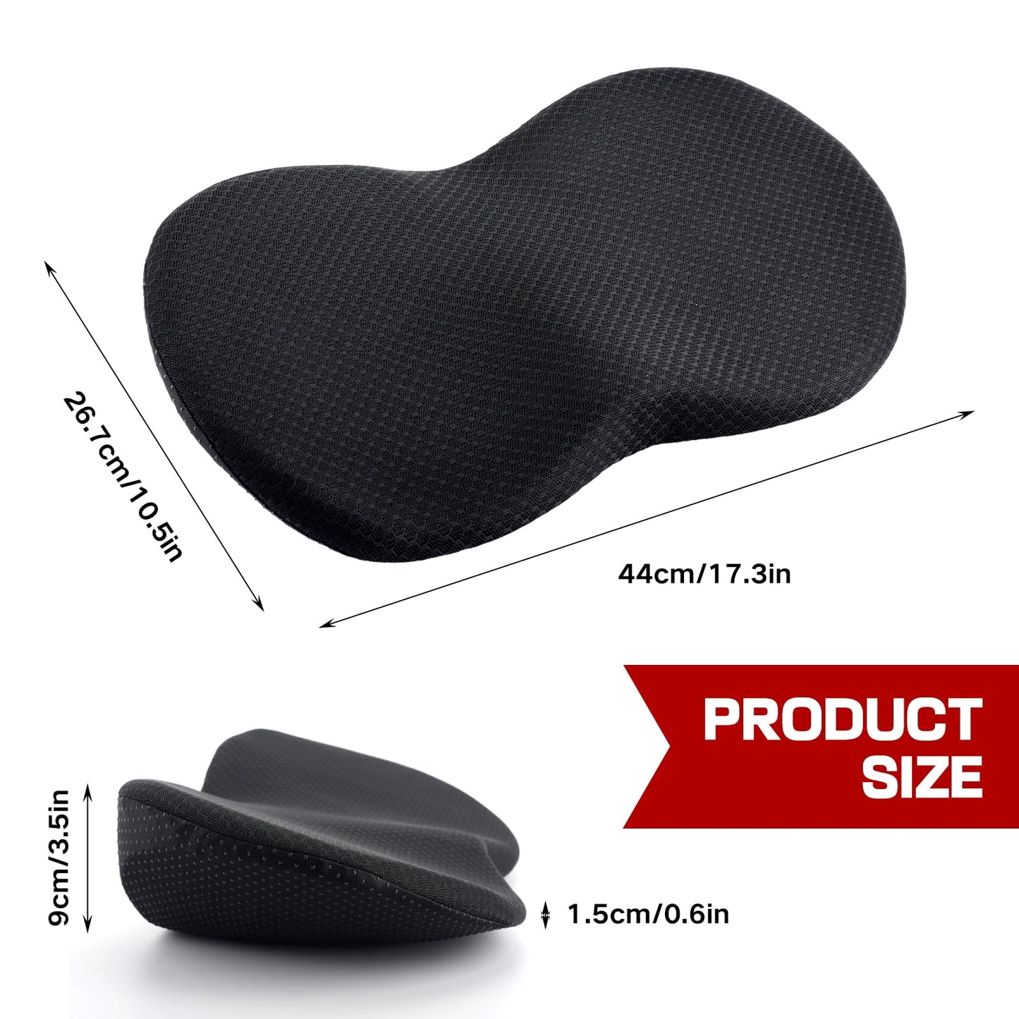 HIAHXC Memory Foam Car Seat Cushion Wedge Driver Cushion for Sciatica