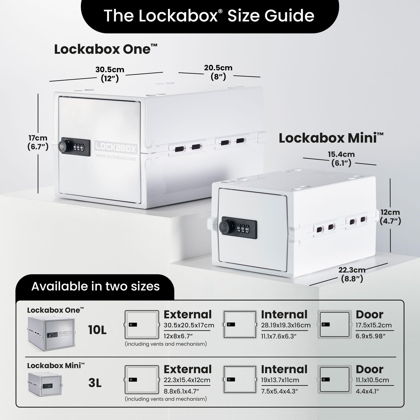 Lockabox One™ | Premium Lockable Medicine Box (10L) | Lightweight & Hygienic Medicine Lock Box | Made In Britain | External Size 31 x 21 x 17 cm
