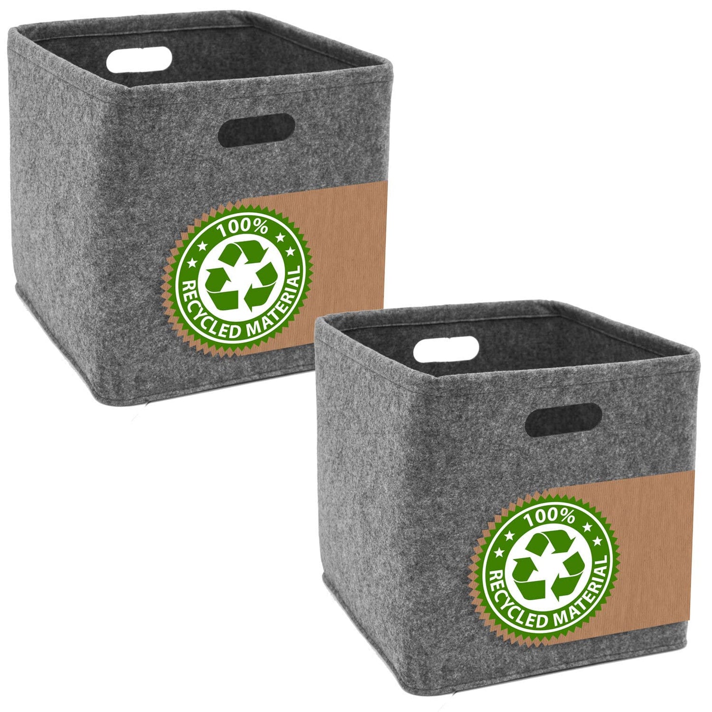 2 Cube Storage Boxes 33x33x33 - Compatible with IKEA Kallax Foldable Shelf Cubes