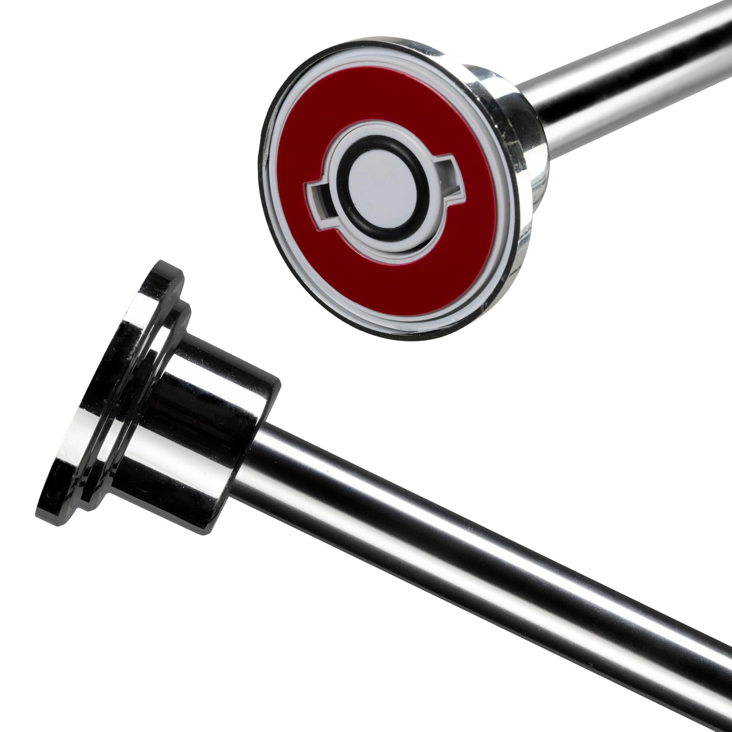 Stick n Lock Premium Telescopic Adhesive Shower Curtain Rod, Chrome 1295mm-2298mm