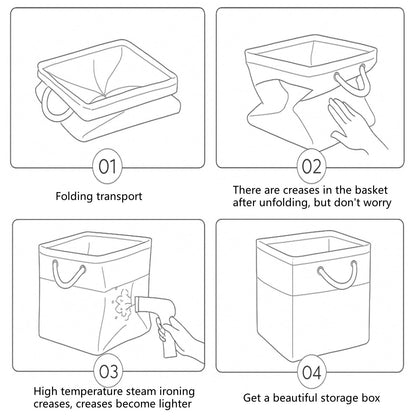 SOCOHOME Fabric Cube Storage Boxes,30x30x30cm Canvas Storage Baskets for Nursery Closet Toys ShelfGreen/White, Set of 4