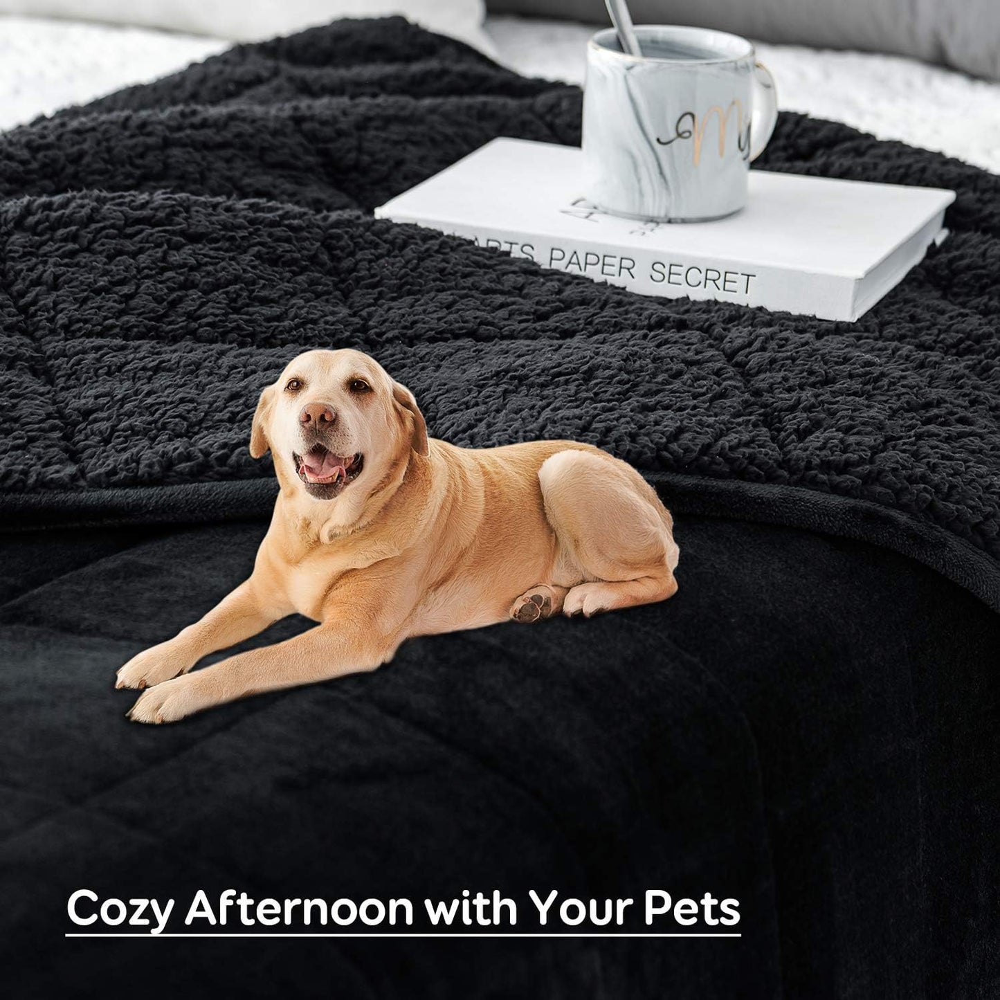 Sivio Sherpa Fleece Weighted Blanket for Adult, 7kg Heavy Fuzzy Throw Blanket with Soft Plush Flannel, Reversible Twin-Size Super Soft Extra Warm Cozy