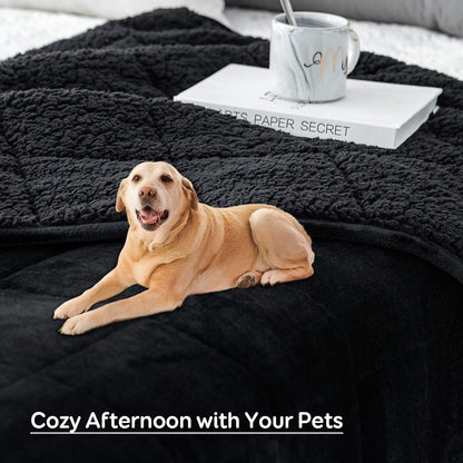 Sivio Sherpa Fleece Weighted Blanket for Adult, 7kg Heavy Fuzzy Throw Blanket with Soft Plush Flannel, Reversible Twin-Size Super Soft Extra Warm Cozy