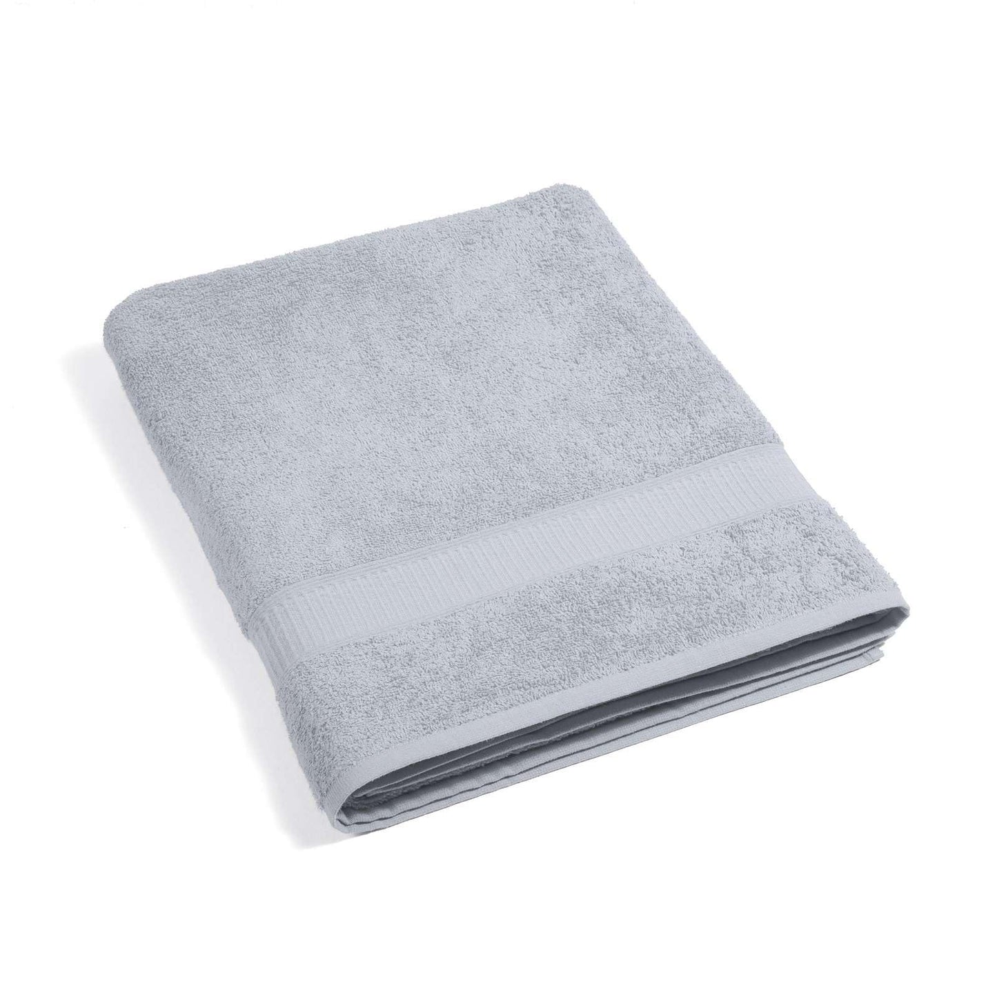 spugnissima - Ocean 100% Cotton Plain Bath Towel, 100 x 150 cm, Pearl Grey