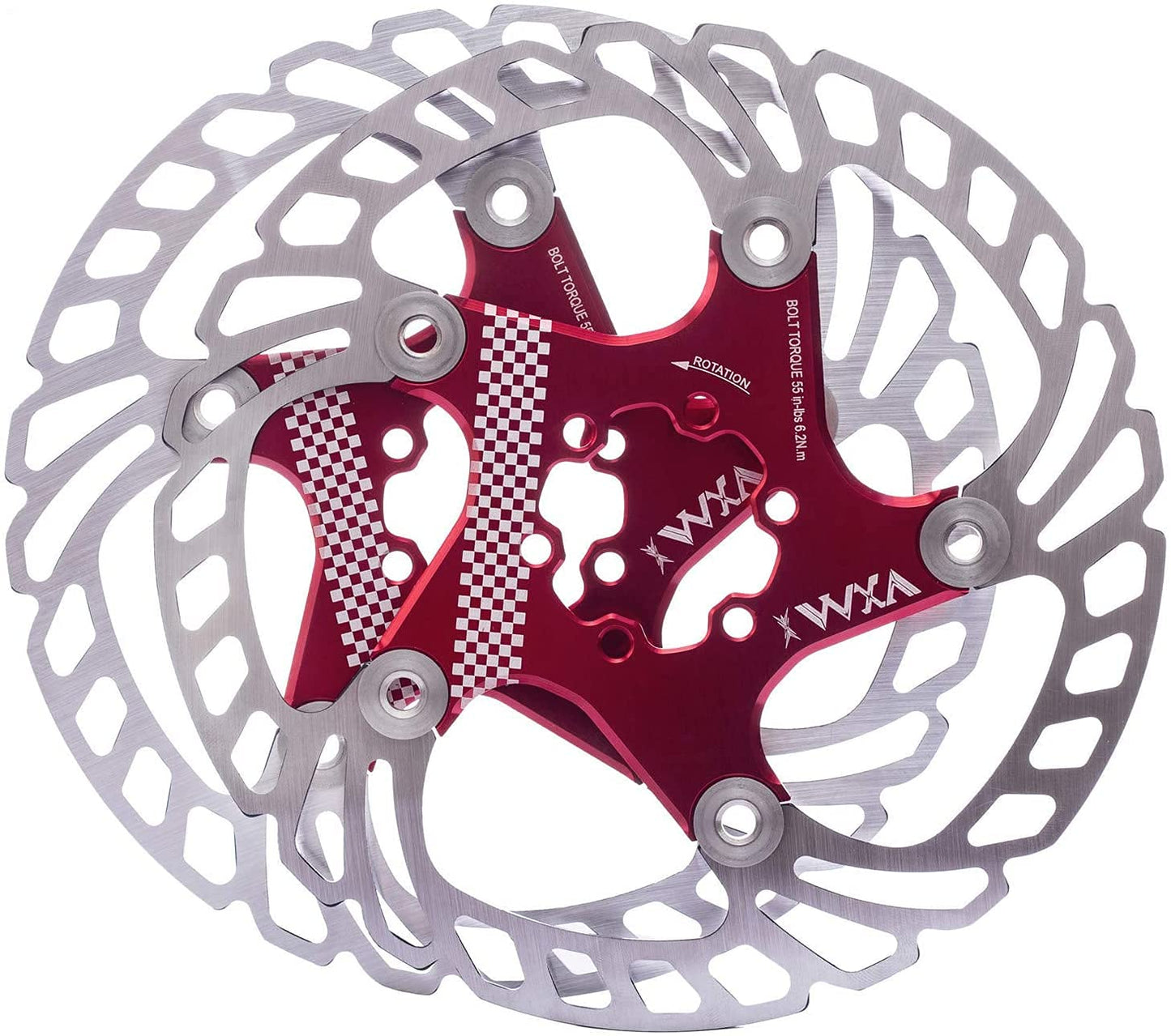 YBEKI Bike Disc Brake Rotor 140mm 160mm 180mm 203mm Heat Dissipation disc Brake Rotor with 6 Bolts for Road Bike Mountain Bike MTB BMX Stainless Steel