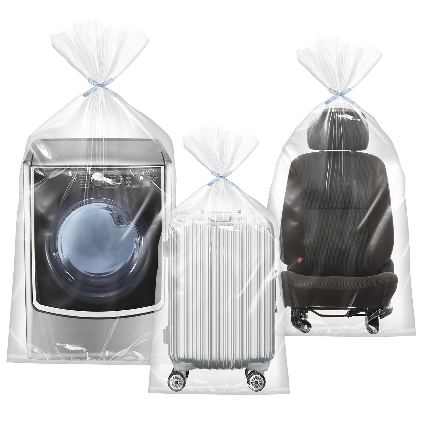 Extra Large Clear Plastic Storage Bags, 6pcs Flat Large Plastic Bags