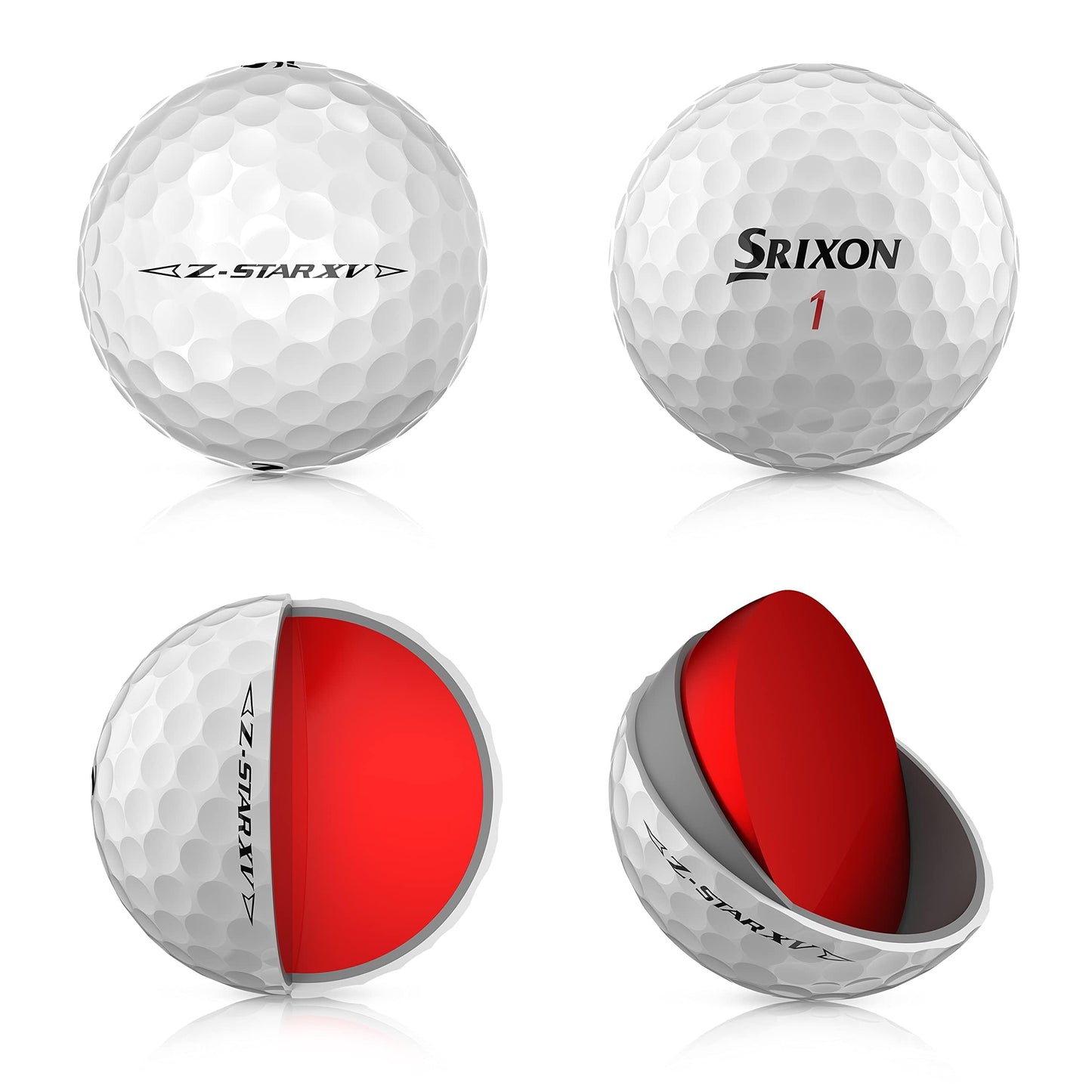 Srixon Z Star XV 8 - Dozen Premium Golf Balls - Tour Level - Performance - Urethane - 4 pieces - Premium Golf Accessories and Golf Gifts