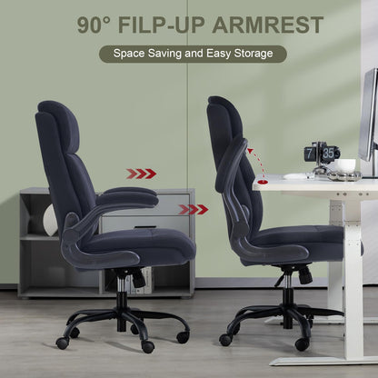 CASTLOVE Fabric Office Chair Ergonomic Desk Chairs for Home Office, Black
