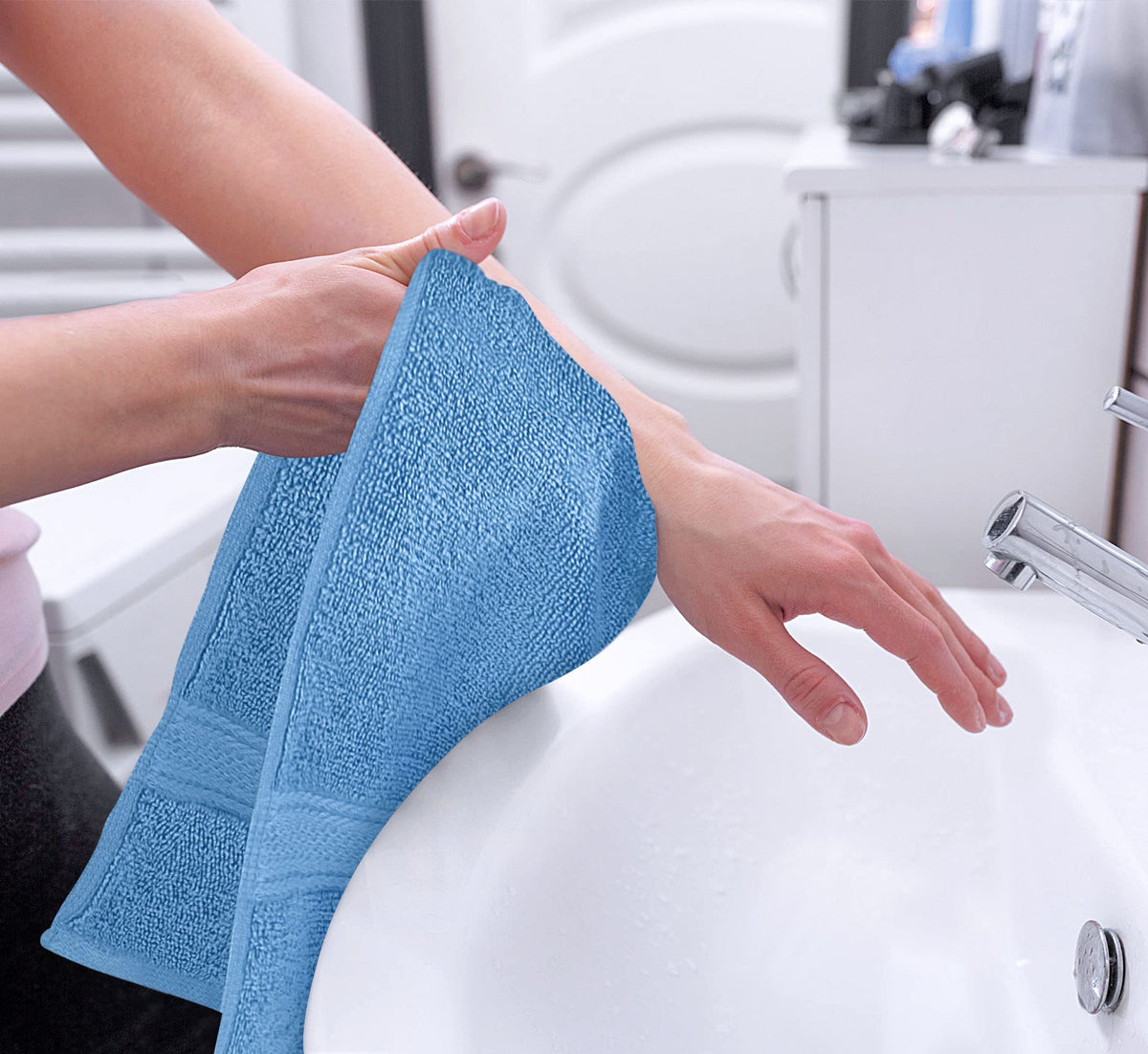 Utopia Towels - 6 Piece Towel Set 40 x 70 cm 100% Cotton Ring Spun Super Soft and Highly Absorbent 600gsm for Bathroom, Gym, Shower, Hotel & Spa