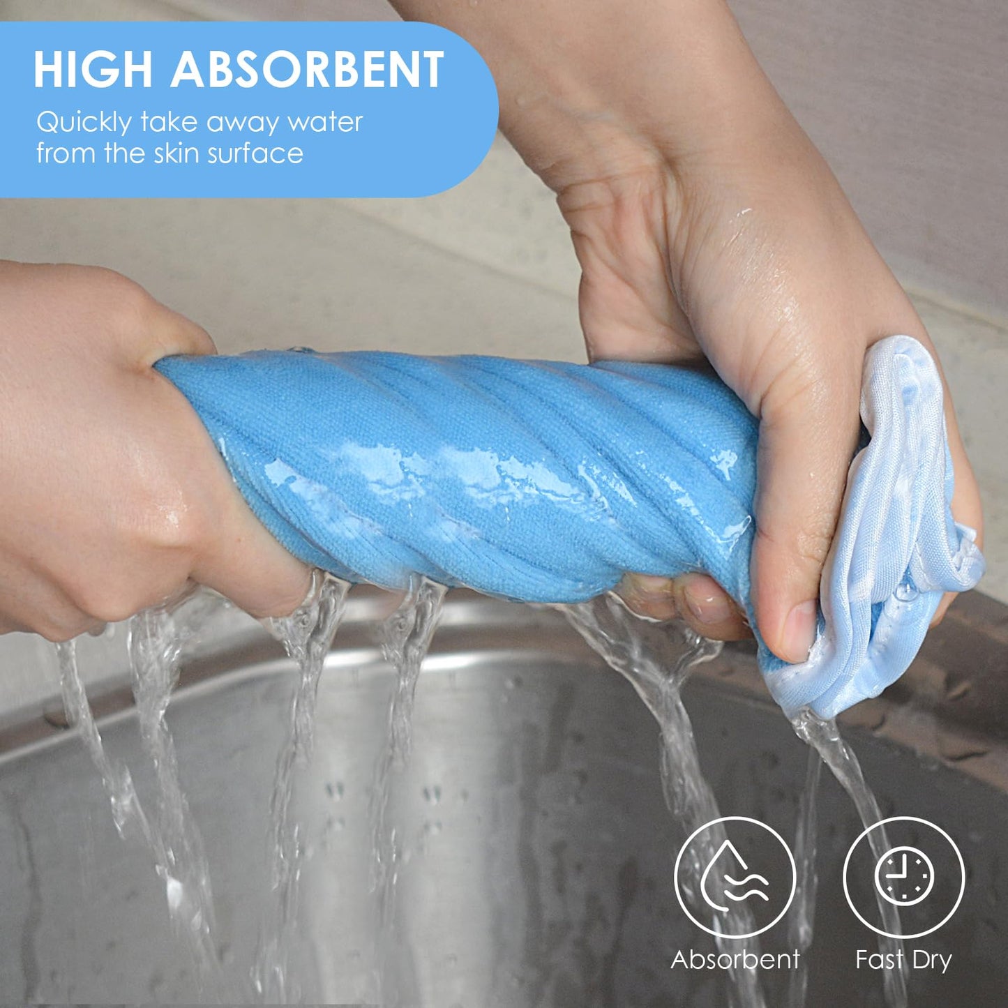 VIVOTE Microfiber Hand Towels with Hanging Loop Hand Towel for Bathroom