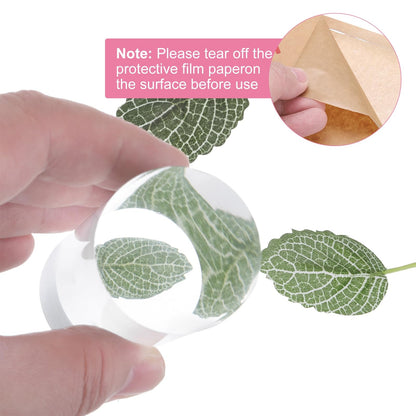 sourcing map 2pcs Acrylic Cylinder Display Blocks, 40 x 100 mm/1.6" x 3.9" Clear Jewelry Display Base Polished Cube Riser Stand Display Holder Base