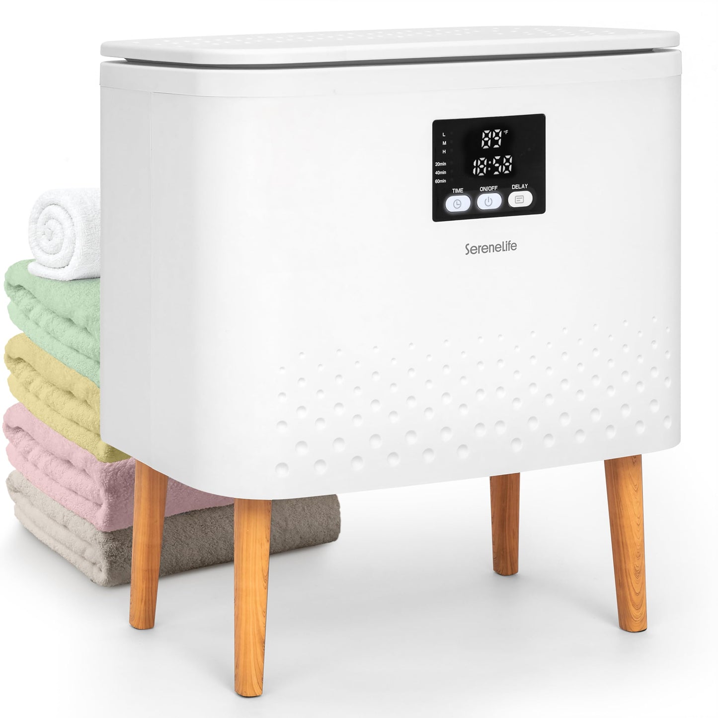 SereneLife Towel Warmer Bucket 20L – Rectangular Hot Towel Heater for Bathroom, Large Capacity Blanket Warmer with Adjustable Temperature