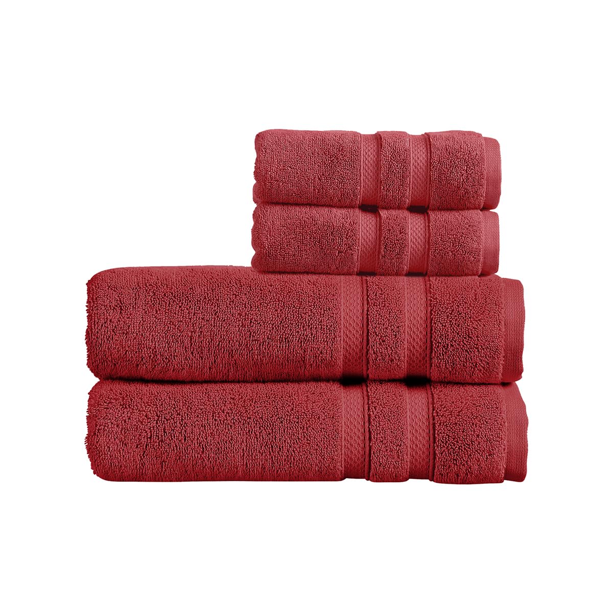 Christy Chroma Bath Sheet Set | Set of 4 | 2 Hand Towels 2 Bath Sheets | Highly Absorbent Heavyweight 675GSM | Bold and Bright