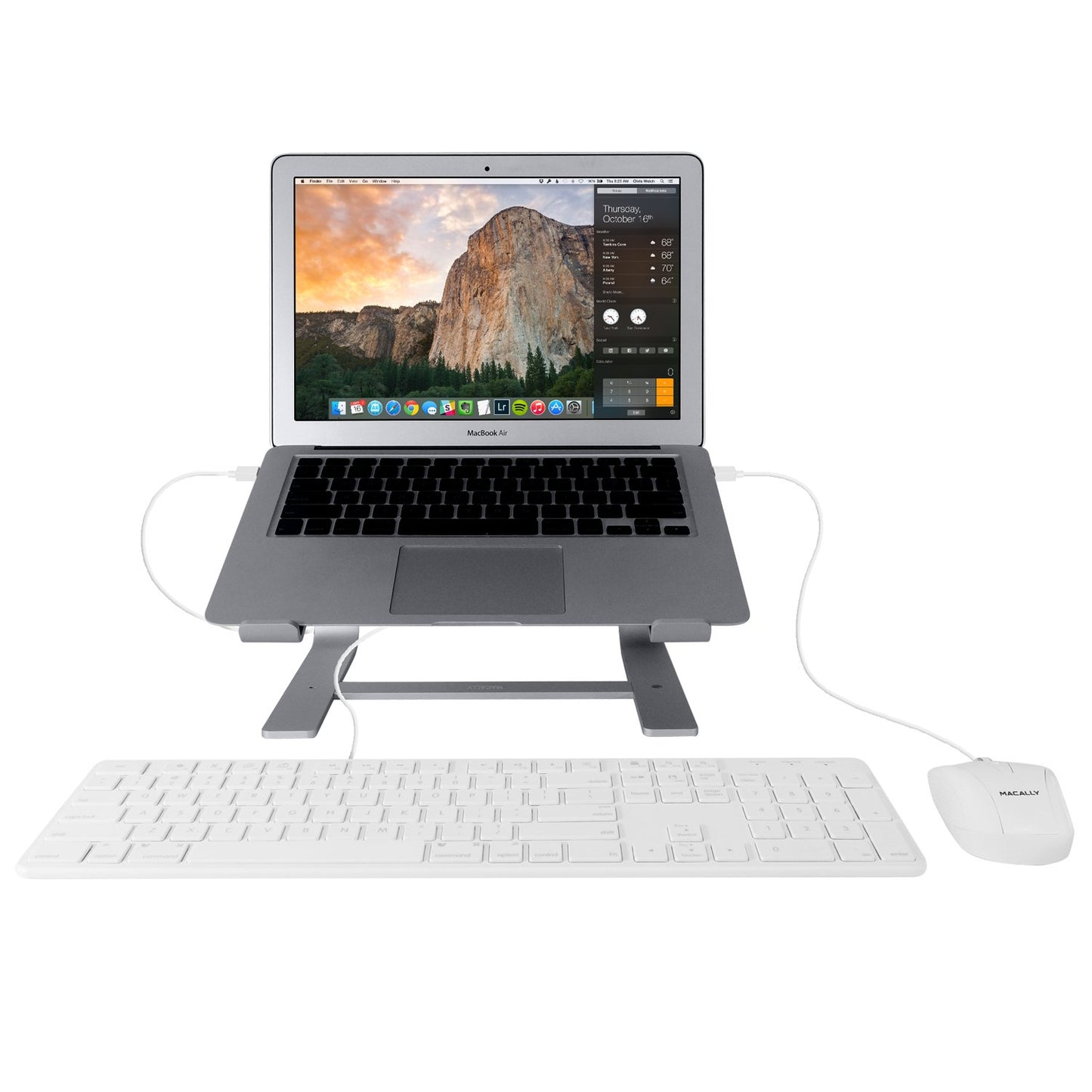 Macally ASTANDSG Aluminium Laptop Stand For Apple MacBook -Space Grey