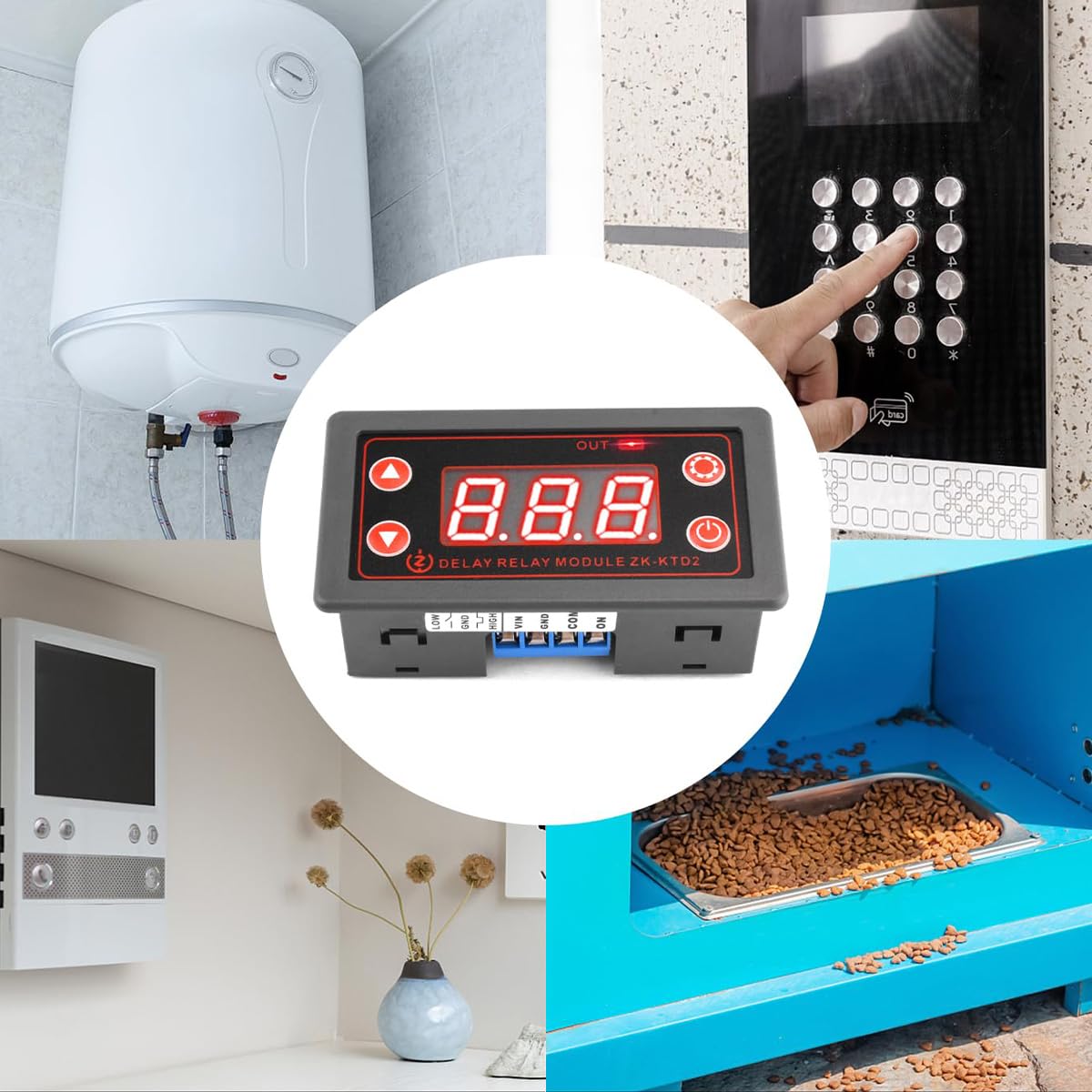 VOANZO Delay Module DC 5V-30V Timer Relay with Digital Display Adjustable Delay Timer 0.1s to 999 Minutes Delay Relay Timer Module for Timing Control