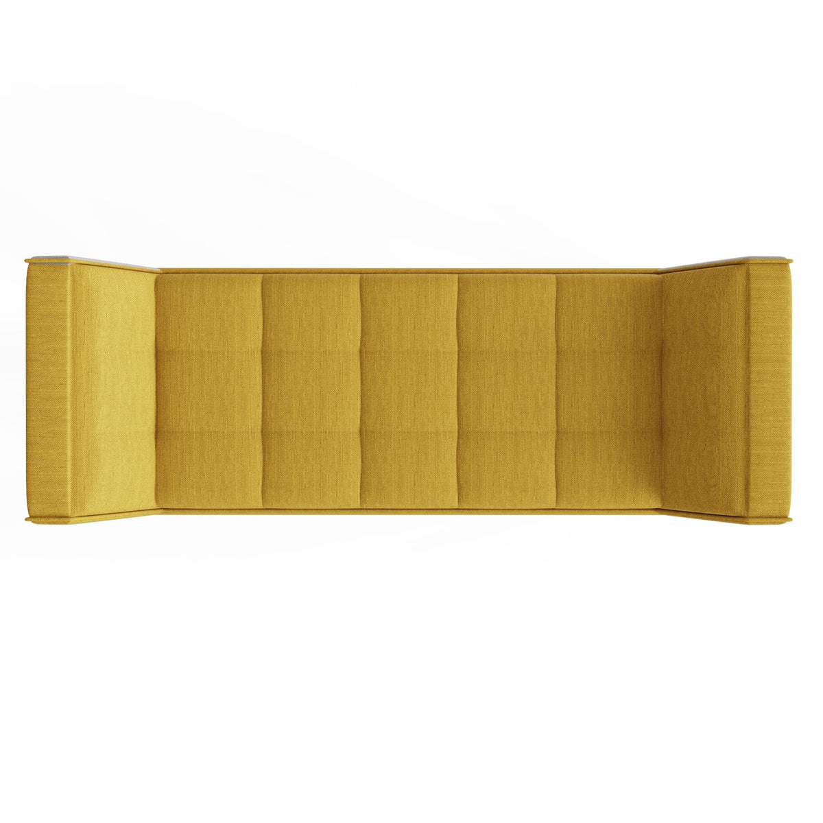 GFW Milan Upholstered Bench, Mustard Bench with Solid Wood Legs, Scandi Style Bedroom, Hallway and Window Seat