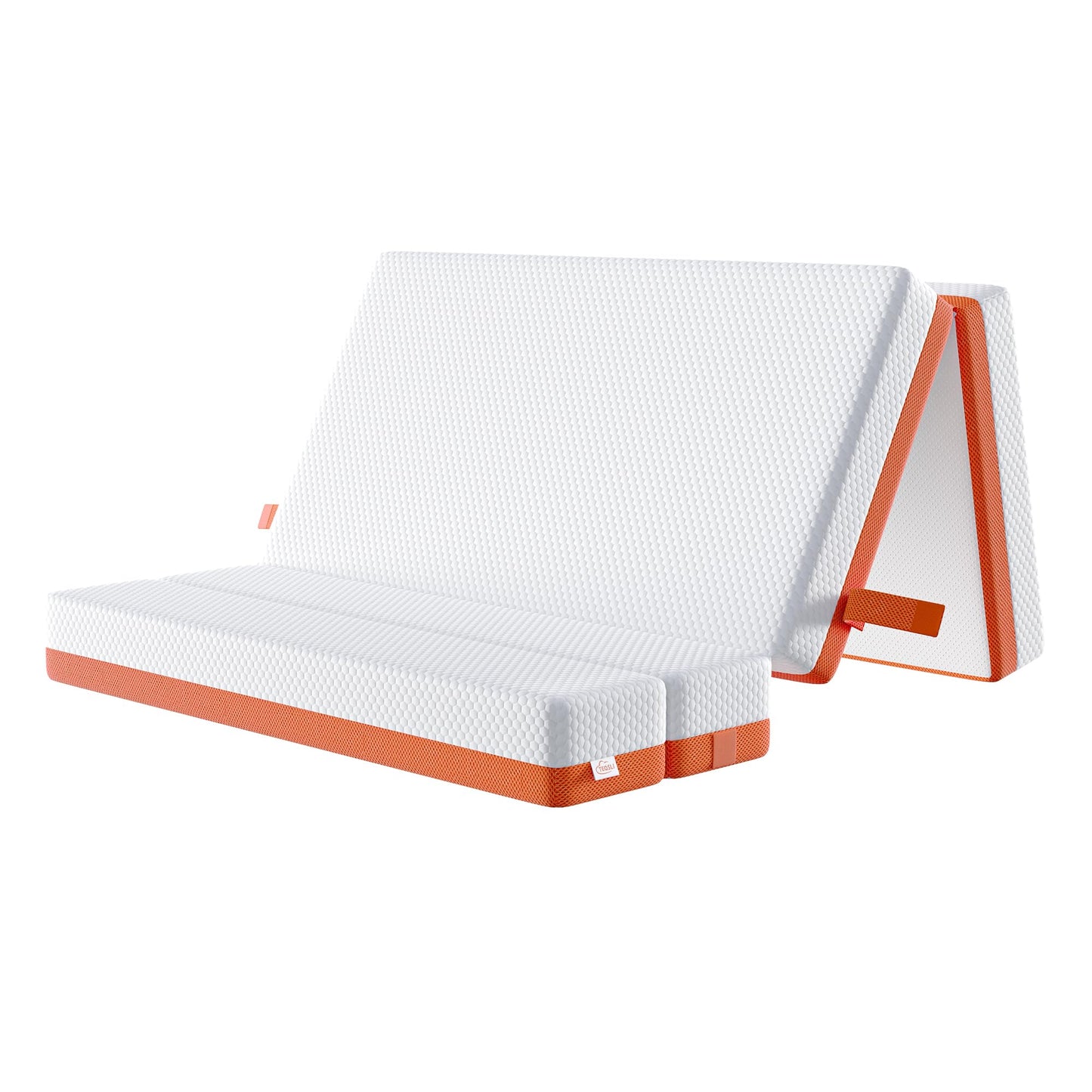 TeQsli Folding Mattress, 10cm Small Single Foldable Mattress, Memory Foam with Removable Washable Cover, for Guest Sofa Bed, Camping, Travel