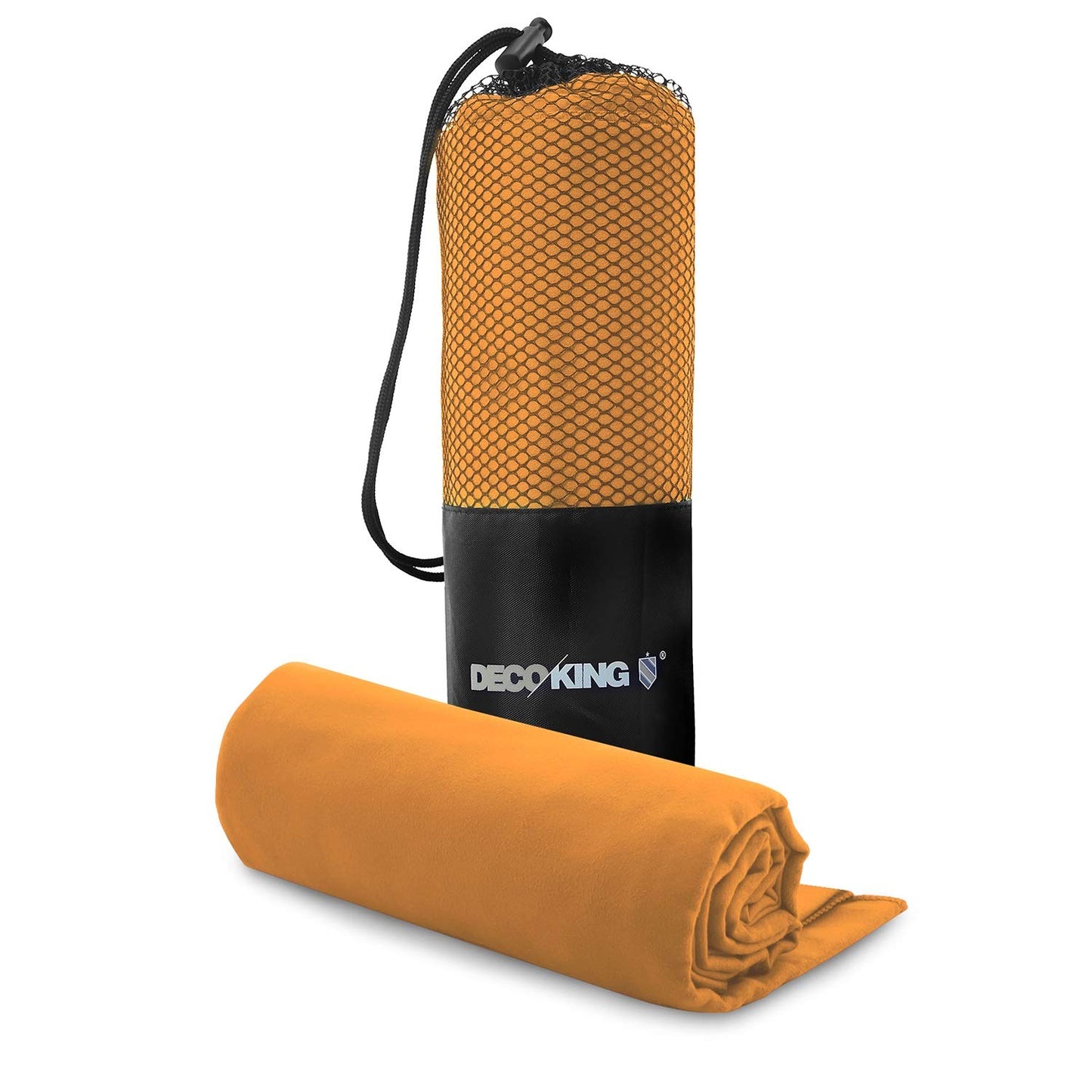 DecoKing Set of 2 Microfibre Guest Towels 30 x 50 cm Orange Cooling Quick-Drying Sports Towel Ekea