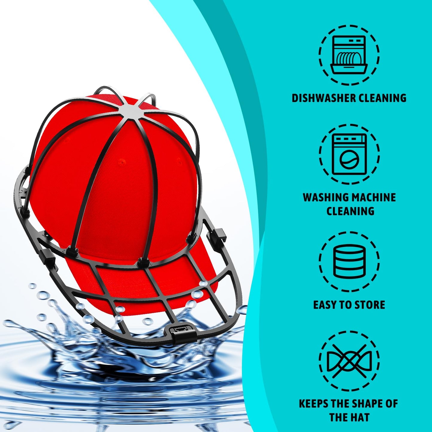 Eiito Cap Washing Cage, Baseball hat Cleaners/Cap Washer Fit for Adult/Kid