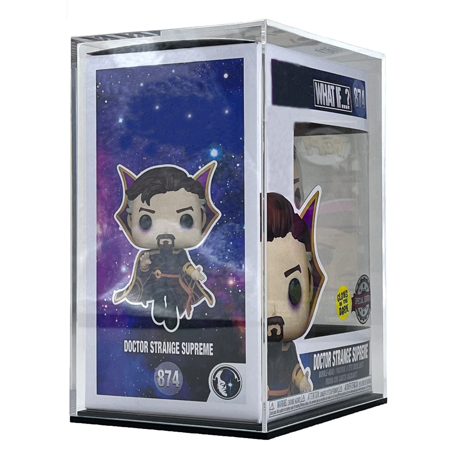 HOPEME Fully Assembled Acrylic Display Case, Clear Acrylic Protector Compatible with Funko POP! 4 Inch Vinyl Figures