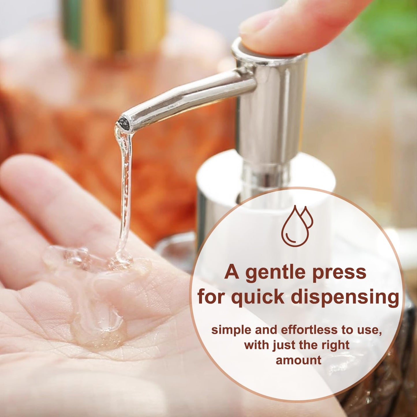 Glass Soap Dispenser 2pc, Diamond Crystal Transparent Style with Plastic Pump，Handwash Dispenser Bottle, Used in Kitchen and Bathroom