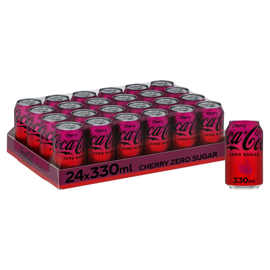 Coca Cola Zero Sugar Can Cherry 330 ml (Pack of 24)