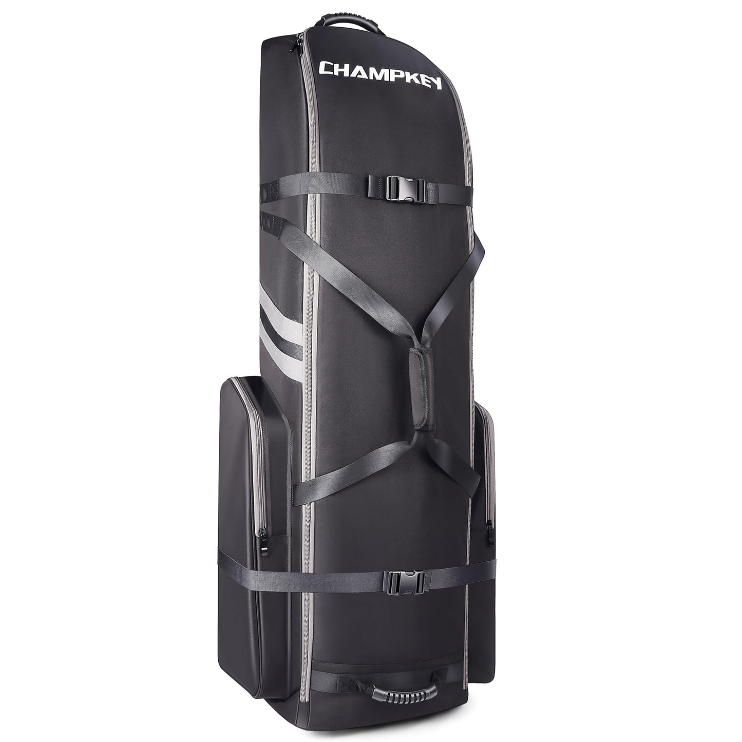 CHAMPKEY 1.0 Premium Soft Padded Golf Travel Bag - 1200D Oxford Fabric (Black)
