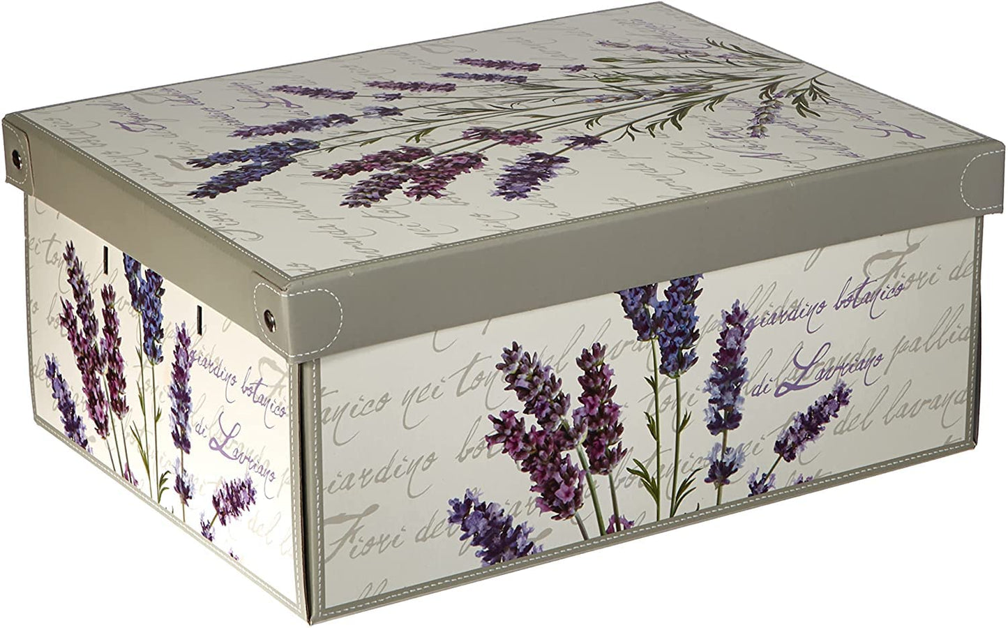 Lavatelli Cardboard Storage Boxes with Lid Scented Lavender 25x35x17.5cm