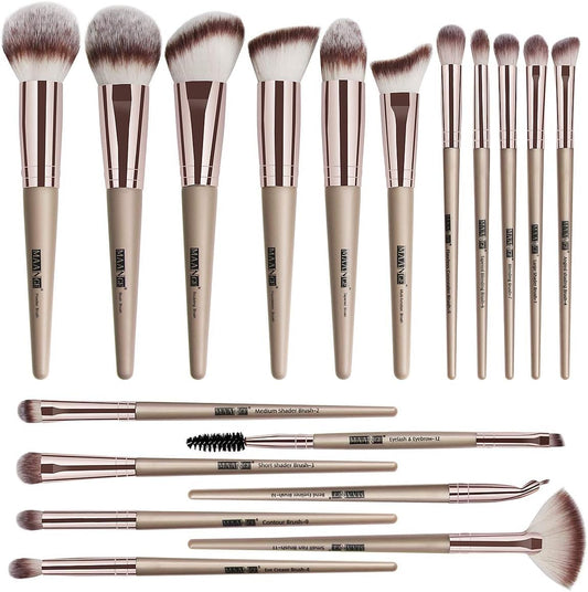 Makeup Brushes,MAANGE 18 Pcs Makeup Brush Set Premium Synthetic Make up Brush Set for Contouring Concealer Foundation Powder Eye Shadows Blush