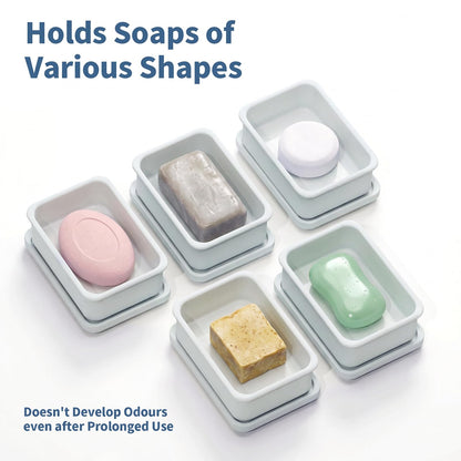 PAVSTINE Silicone Travel Soap Dish with Lid, Grey