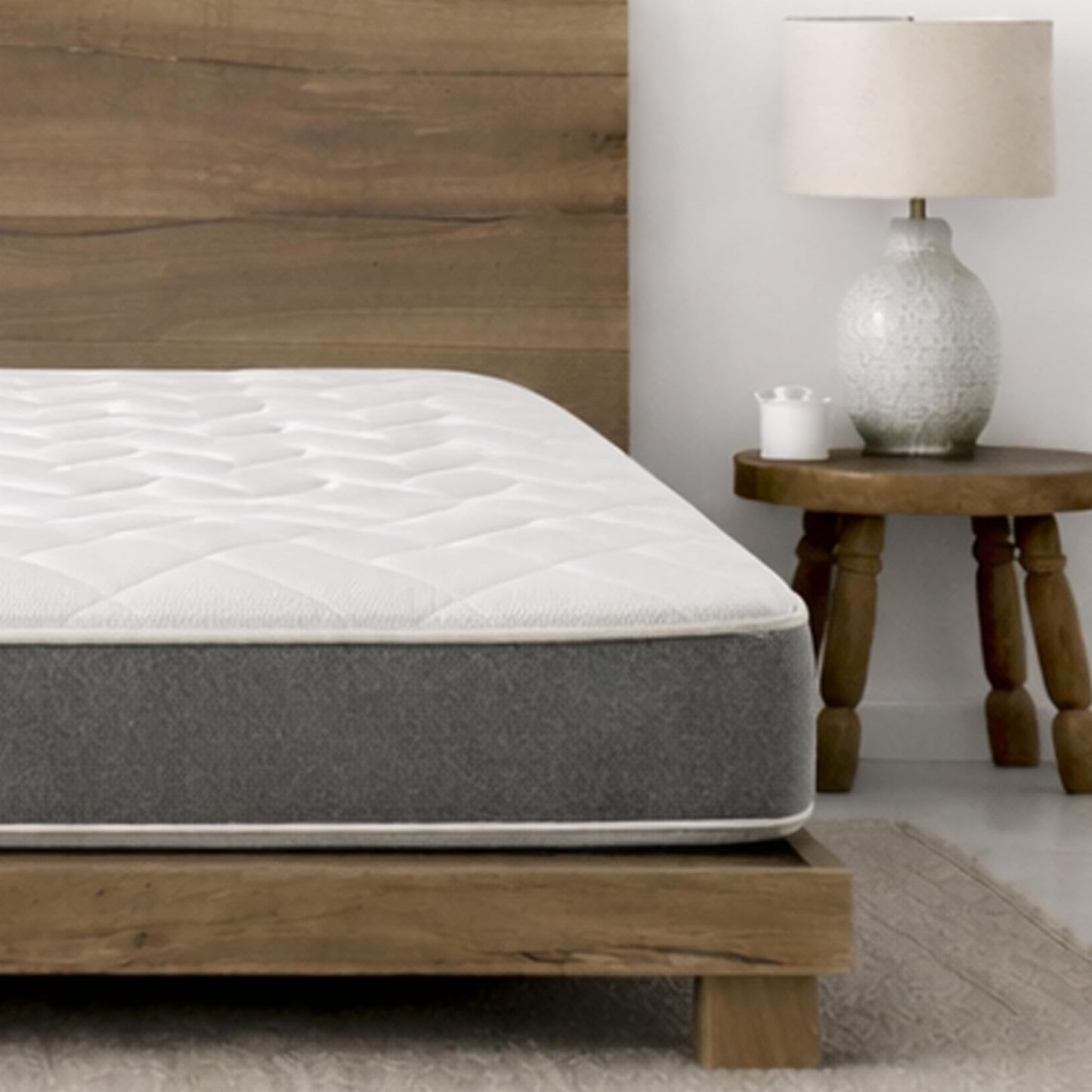 Starlight Beds Grey Tile Double Mattress - 135x190x18cm