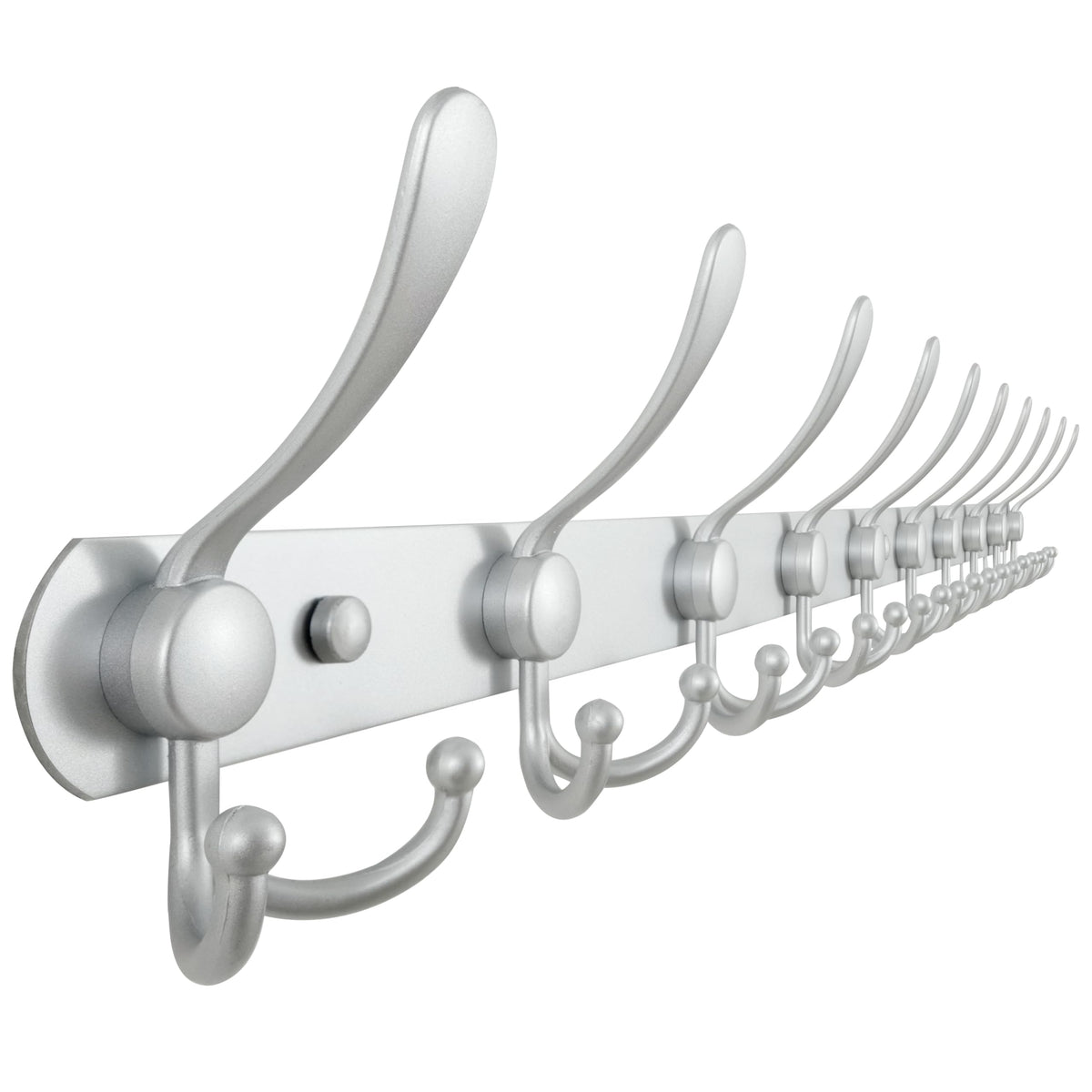 Dseap Coat Rack Wall Mount - 96cm Long 10-Tri-Hooks Heavy Duty Coat Hanger Rail Wall Hooks for Hanging Coats Hats Clothing Clothes Purse Mudroom