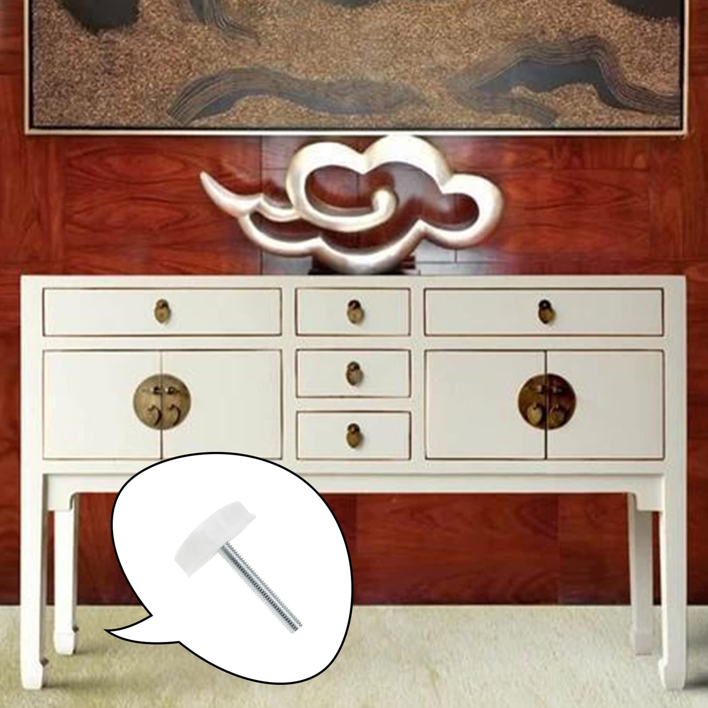 4 PCS Headboard Bolts M8 Headboard Fixings Easy Fit Headboard Screws and Washers Strong Hold Bed Headboard Bolts Fittings for Divan Bed