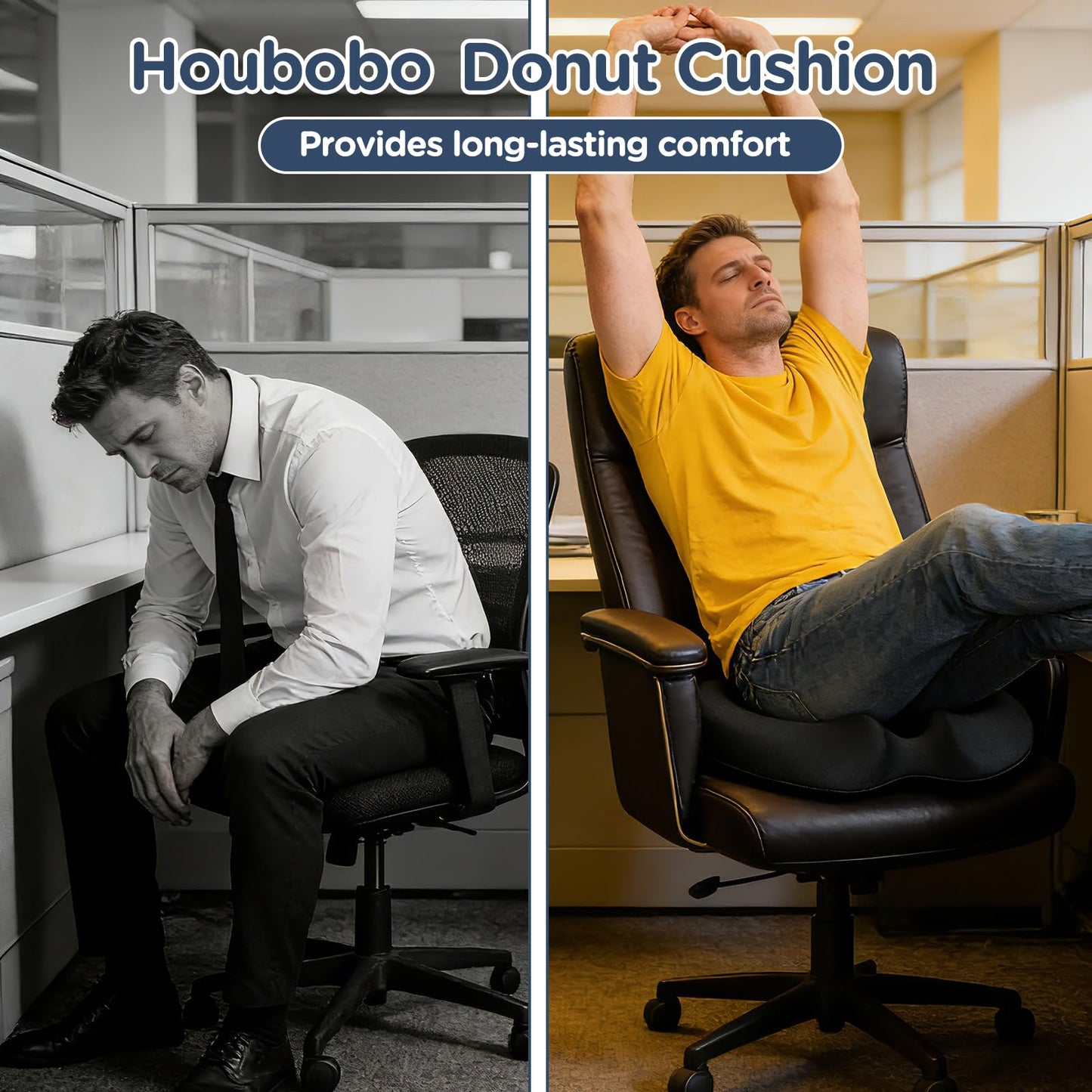 Donut Pillow Seat Cushion for Hemorrhoids, Coccyx Cushion for Pain Relief