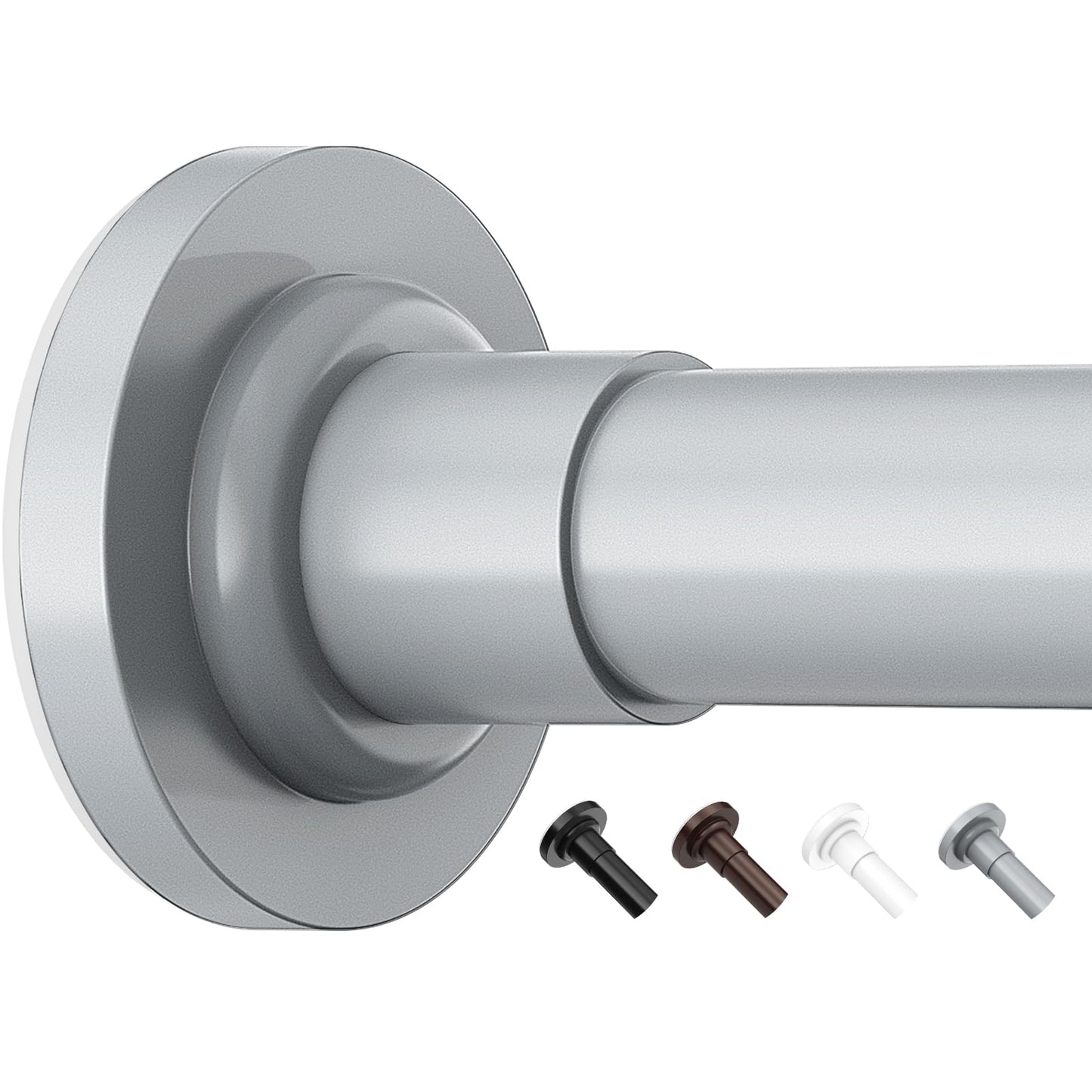 Yeabett Extendable Curtain Poles, 48-190.5cm Tension Rods for Curtains, Telescopic Curtain Pole for Bathroom or Windows, No Drilling, No Slip, No