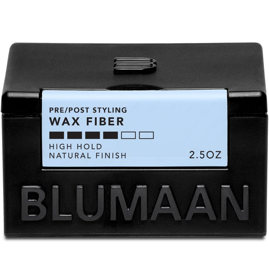 BLUMAAN Wax Fiber - Men's Wax Fiber Hair Styler for All-Day Hold - Adds Volume & Controls Hair - Natural Finish with Heat Protectant - Great For All