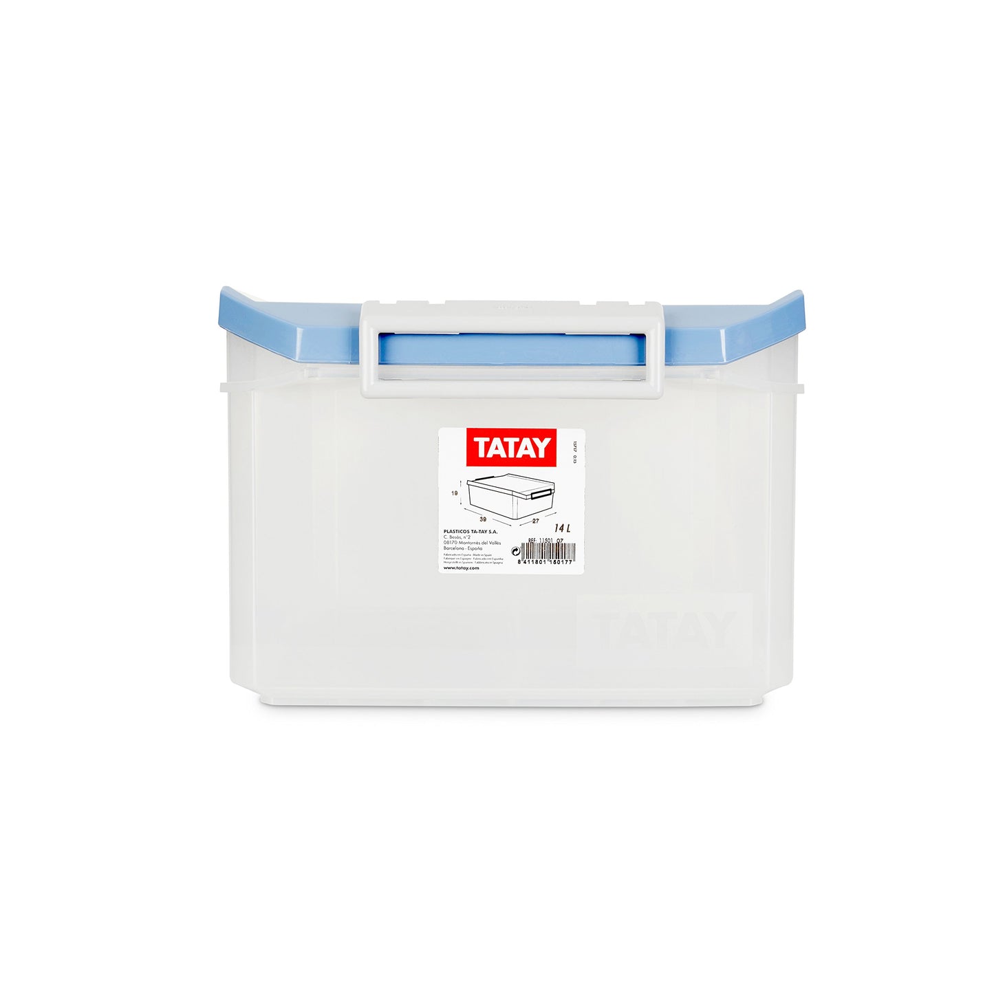 TATAY Storage Box Stackable Design ABS Plastic Lid with Hinges Included