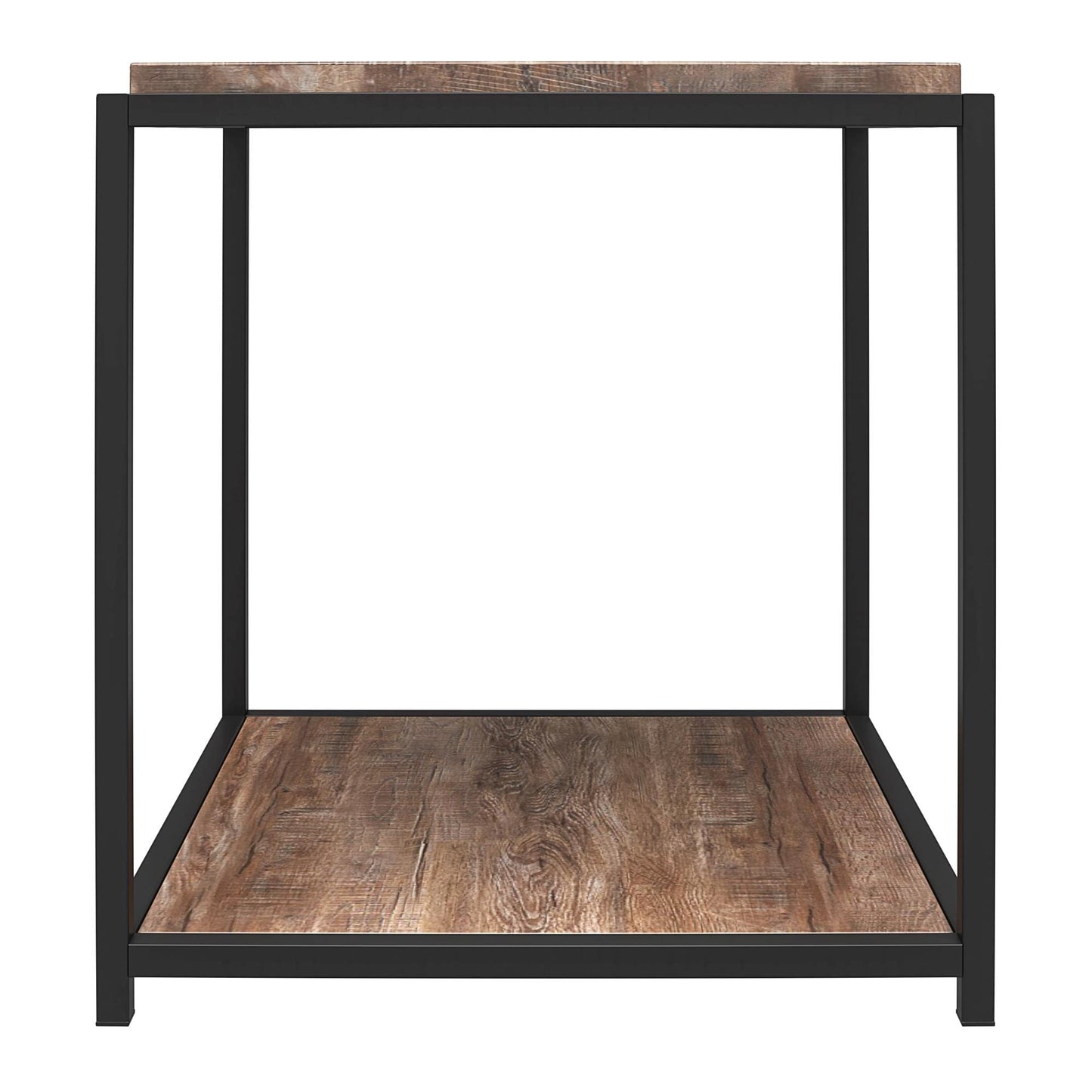 DHP Furniture Quincy End & Side Table, Weathered Oak Look, 49 x 48 x 55cm (WxDxH)