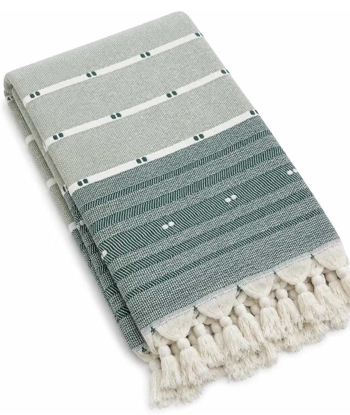 WEFLORIA Turkish Towel Gift Set, 2 Pack, Gift Box, 100% Turkish Cotton Peshtemal Towels, Quick Dry Lightweight Beach, Spa, Travel & Bath Towels