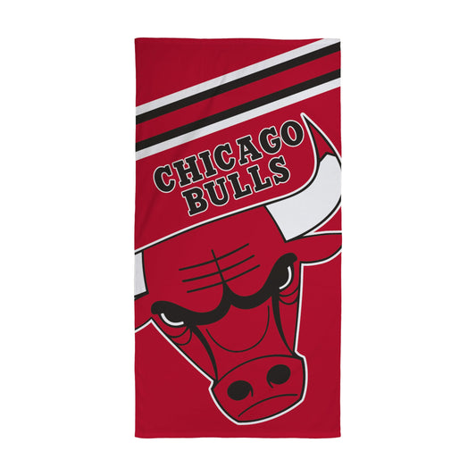 NBA Official Towel | Super Soft Feel, Chicago Bulls Red Basketball Team Design | Perfect The Home, Bath, Beach & Swimming Pool | One Size 75cm x 150cm