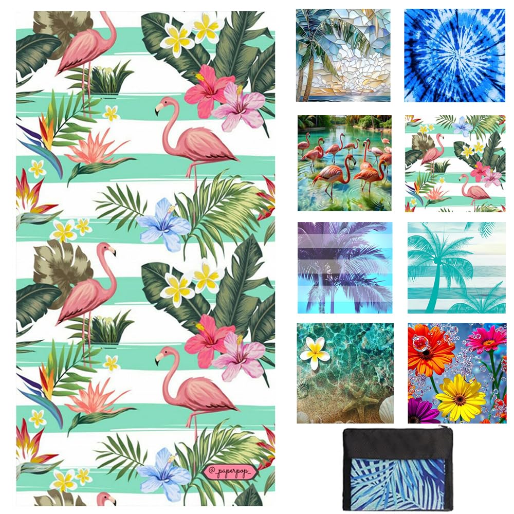 JAODFK Microfibre Beach Towel 71"X32" Quick Dry Lightweight Sand Free Extra Large Thin Towels Travel Essentials For Adults Womens Swim Bath