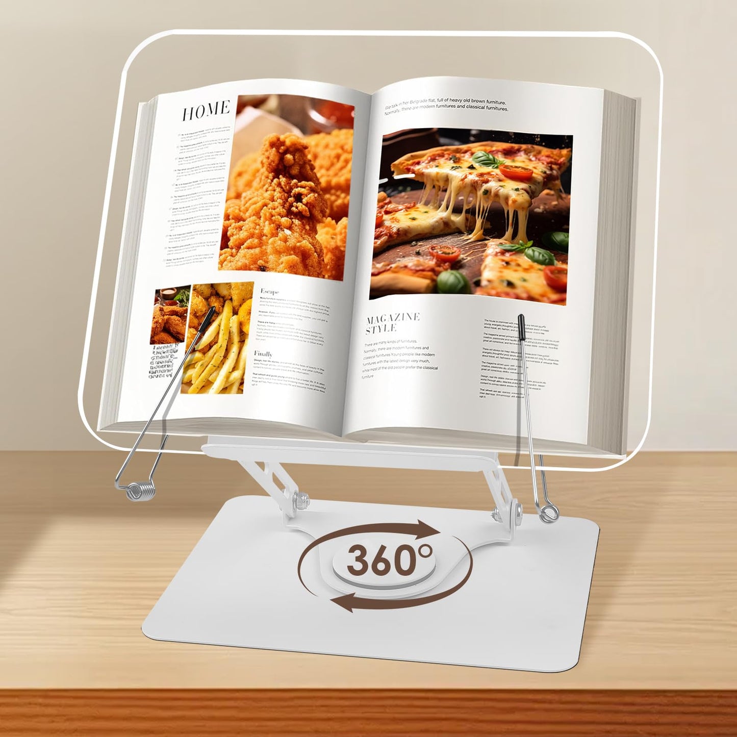 Foyucool Acrylic Book Stands for Reading