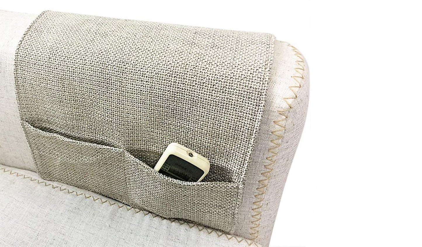 Anti-Slip Couch Sofa Armrest Organiser Chair Bedside Storage Pocket TV Remote Holder Bed Storage Pocket Bag for Cellphone Notepad Book Magazines