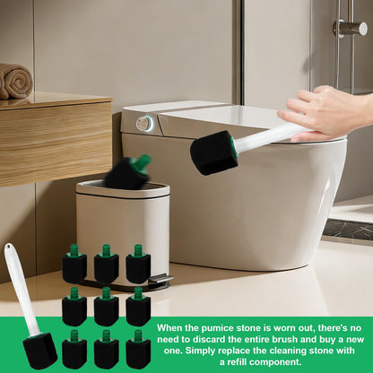 10 Pcs Pumice Stone for Toilet, Toilet Pumice Cleaning Stone with Short Handle, Nature Pumice Sticks for Clean Toilets, Pool, BathroomBlack