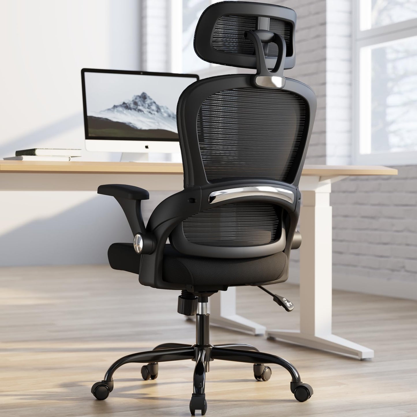 TRALT Office Chair - Ergonomic Office Chair with Back Support - Home Office Desk Chairs - 330lbs Wide Seat Big and Tall Office Chairs with Headrest