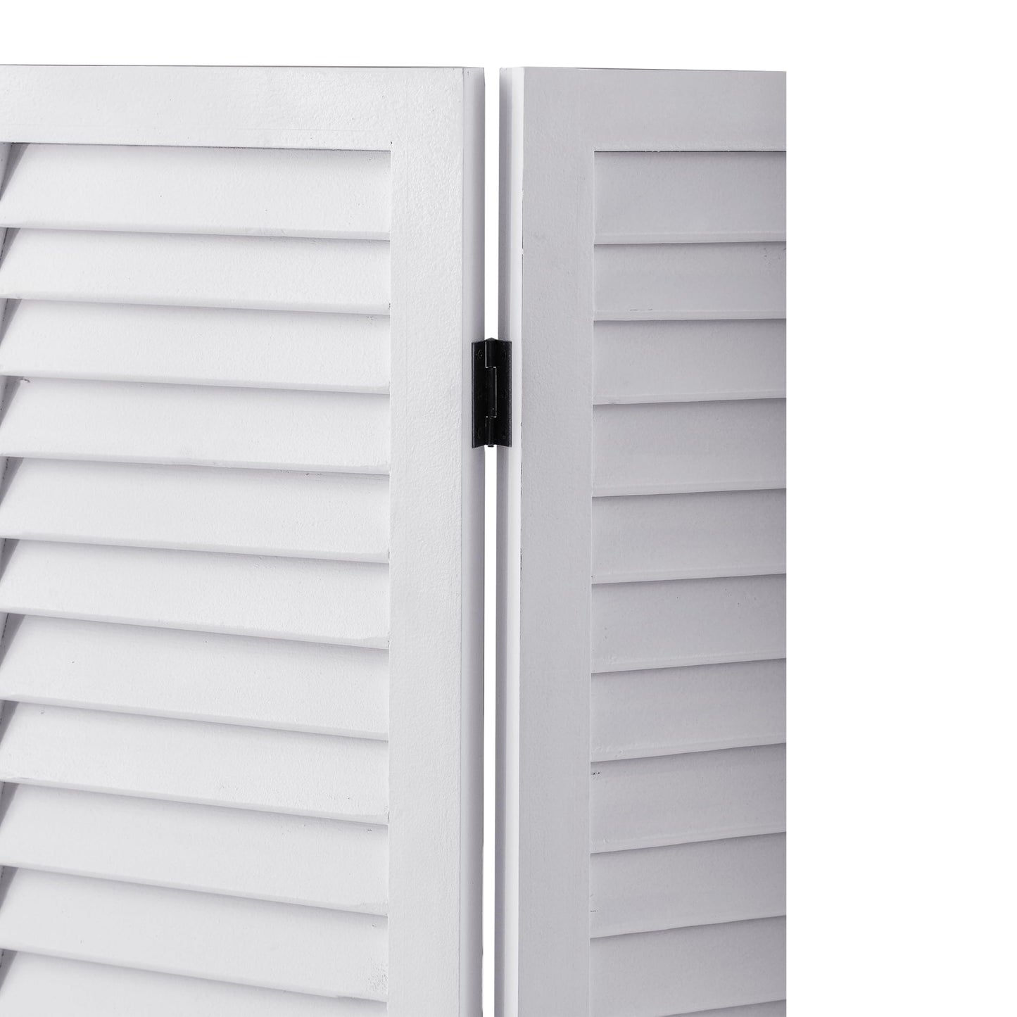 Sintosin 3 Panel Short Folding Room Divider White, 81 cm Tall Room Dividers Free Standing Woood, Foldable Wall for Home Bedroom Office